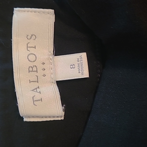 Talbots black pull on pants with spandex  Sz 8 - Picture 2 of 9
